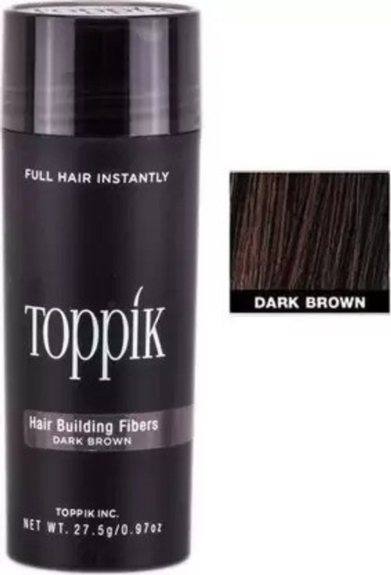 toppik Hair Fibers For Hair Loss Concealer & Instant Styling Dark Brown Color 1 Unit Hair Fiber(27.5 g)