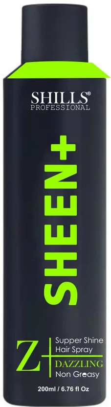 Shills Professional Sheen+ Z+ Dazzling Non Greasy Supper Shine Hair Spray Hair Spray Hair Mousse(200 ml)