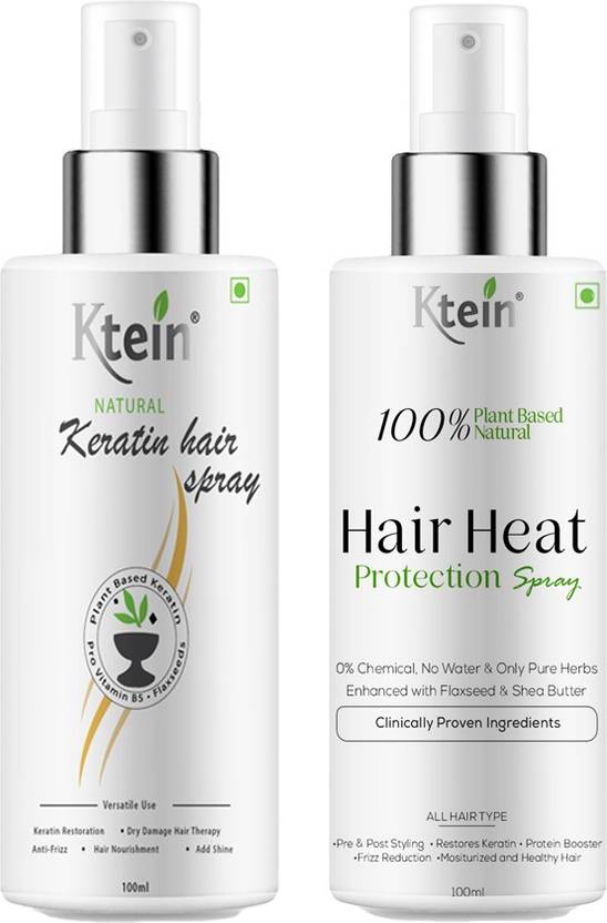 ktein Natural Keratin Hair Spray and 100 Plantbase Heat Protection