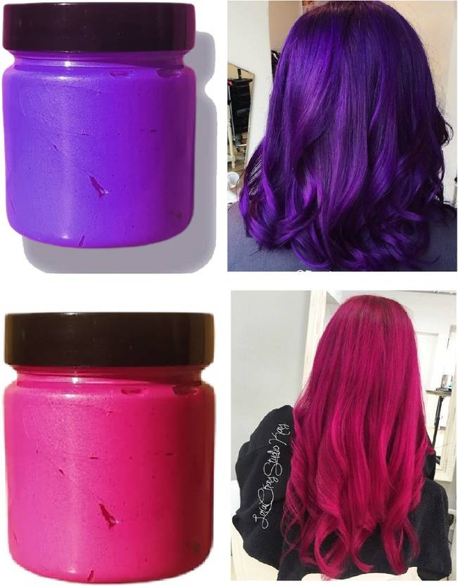 Emijun Combo of Temporary Hair colour wax PINK & PURPLE Hair Wax Hair Wax Hair Cream Price in