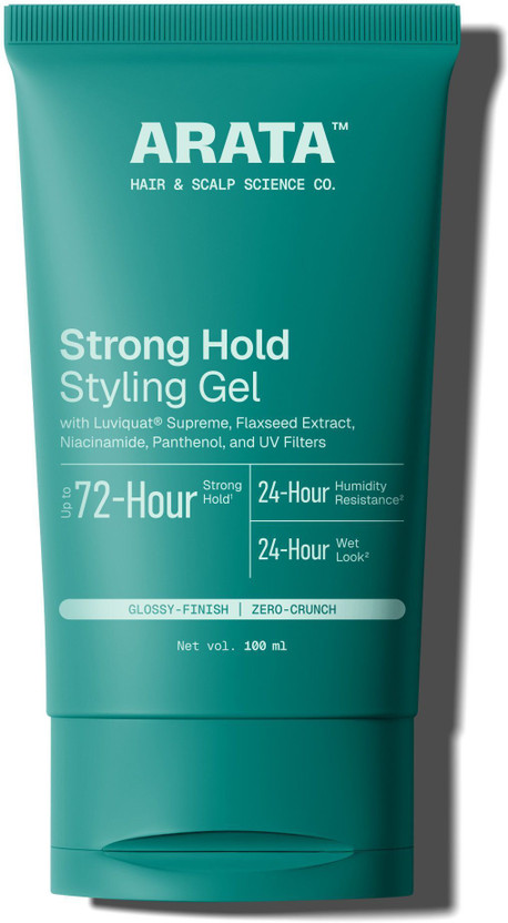 ARATA Hair Styling Gel for Men|Daily Use |Strong Hold|With Organic Flaxseed Hair Gel(100 ml)
