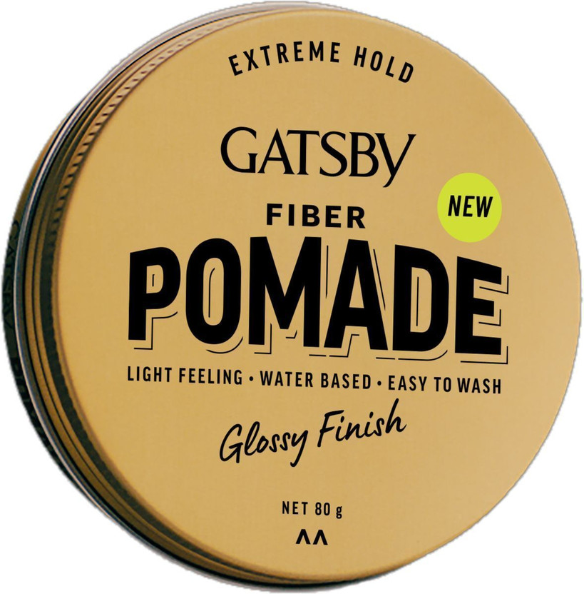 GATSBY Japan's No.1 Fiber Pomade | Glossy Finish | Hair Styling Gel |Light & Non Sticky Hair Gel(80 g)