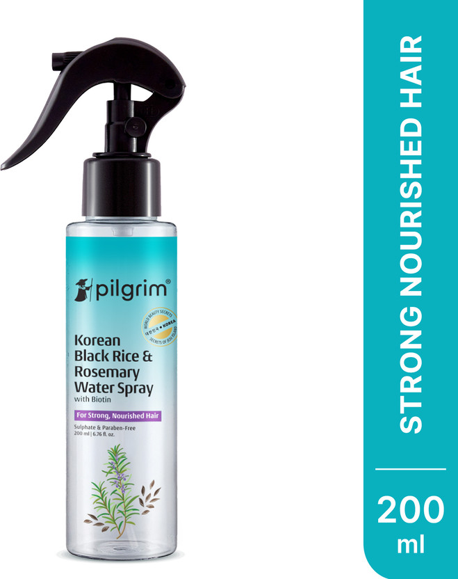 Pilgrim Korean Black Rice and Rosemary Water Spray For All Hair Types Hair Spray(200 ml)