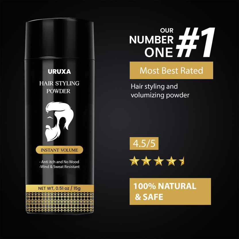 URUXA Matte Finish for 24 Hours VOLUMIZERV Strong Hold Hair Volumizer Powder-Wax Hair Powder(14.2 ml)