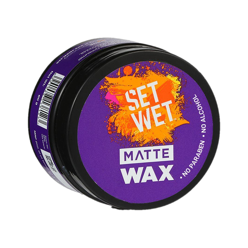 SET WET Hair Wax For Men - Matte Wax for Matte Look & Strong Hold, Restylable Anytime Hair Wax(60 g)
