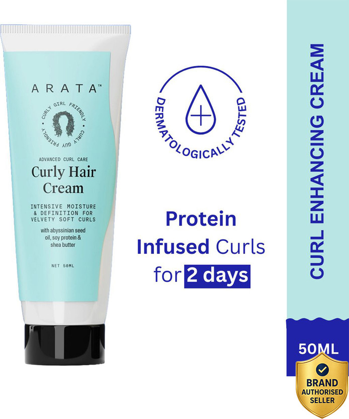 ARATA Styling Cream with Flaxseeds for Daily Use |Non Greasy, Matte Finish Hair Cream(50 ml)