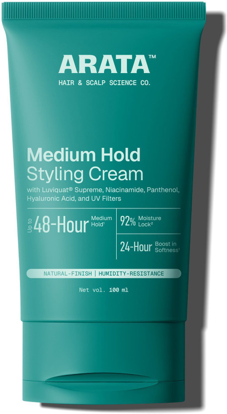 ARATA Styling for Men|Daily Use | Medium Hold |With Organic Flaxseed Hair Cream(100 ml)