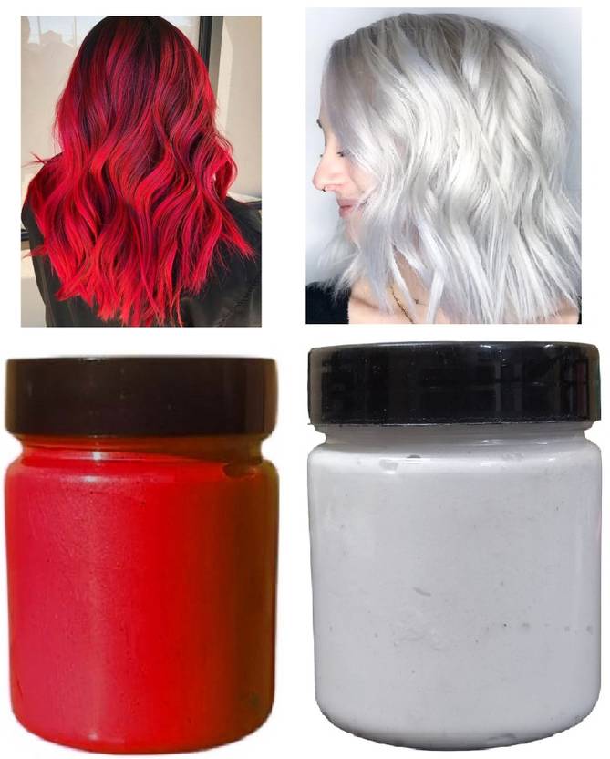 CATERINACHIARA Professional Red & White Temporary Hair Color Wax , White, Red Price in India