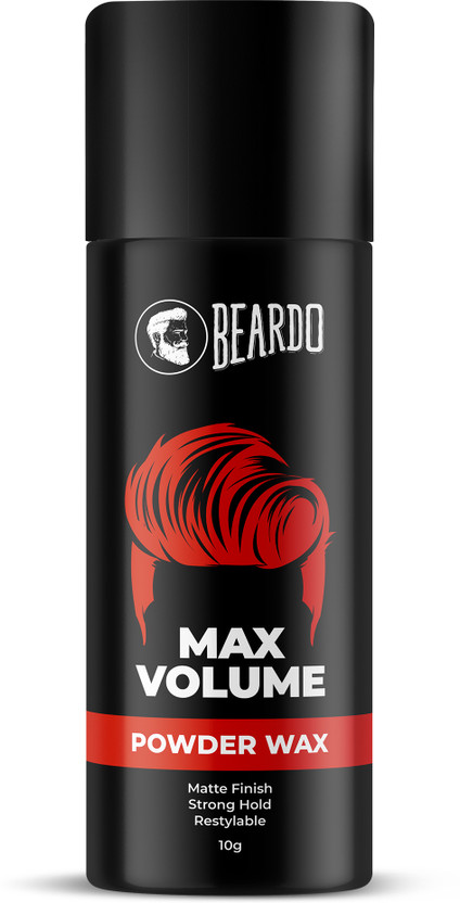 BEARDO Max Volume Powder Wax 10 gm|Strong Hold|Hair Styling|Matte Finish|Restylable Hair Wax(10 g)