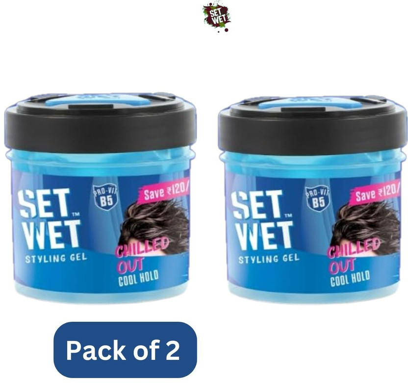 SET WET Casually Cool Men's Styling Gel Trending Hair Gel(500 g)