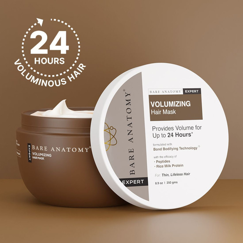 BARE ANATOMY Volumizing Hair-Mask | Volume For Upto 24 Hours | For Dry Hair(250 g)