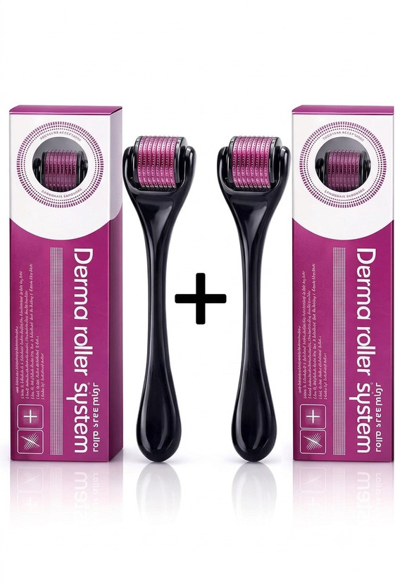 RUGY RUGY 2 Derma Roller For Hair & Beard Regrowth 540 Micro 0.5mm Titanium Needles(30 g) - Flipkart Deal