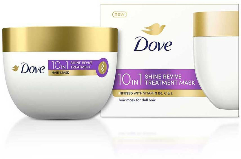 DOVE 10 In 1 Shine Revive Treatment Hair Mask 300 Ml, For Dull Hair(300 ml)