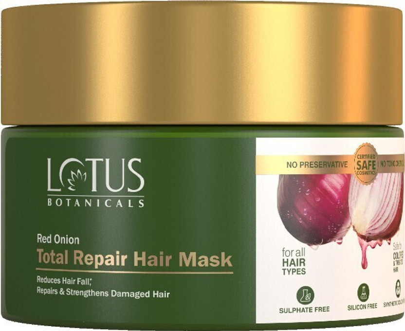 Lotus Botanicals Red Onion Total Repair Hair Mask | Reduces Hairfall & Repair Damaged(200 g)