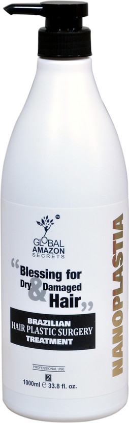 Global Amazon Secrets Nanoplastia Treatment | Frizz-Free Shiny & Straight Hairs upto 6 months(1000 ml)