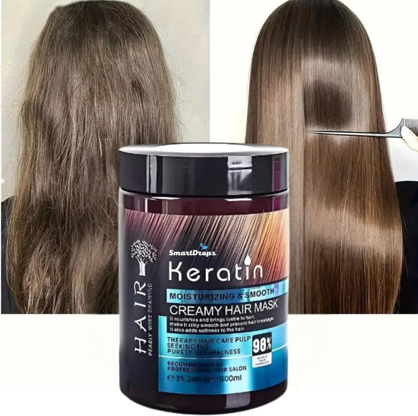 smartdrops Keratin Hair Mask for Hair Moisturizing & Smooth Hair, For Damaged Hair(500 ml)