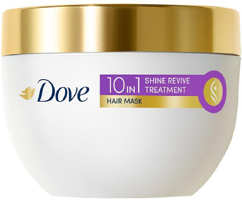 DOVE 10 In 1 Shine Revive Treatment Hair Mask 300 Ml, For Dull Hair(300 ml)