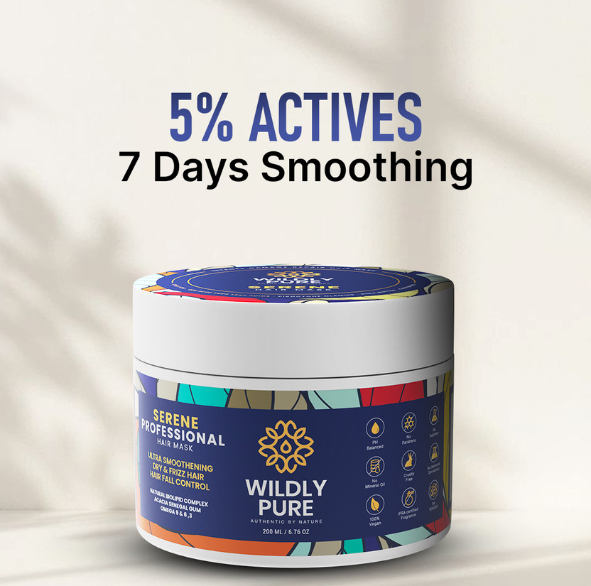 Wildly Wildly Pure Professional Serene Hair Mask 5% Actives 7 Days Smoothening(200 ml) - Flipkart Deal