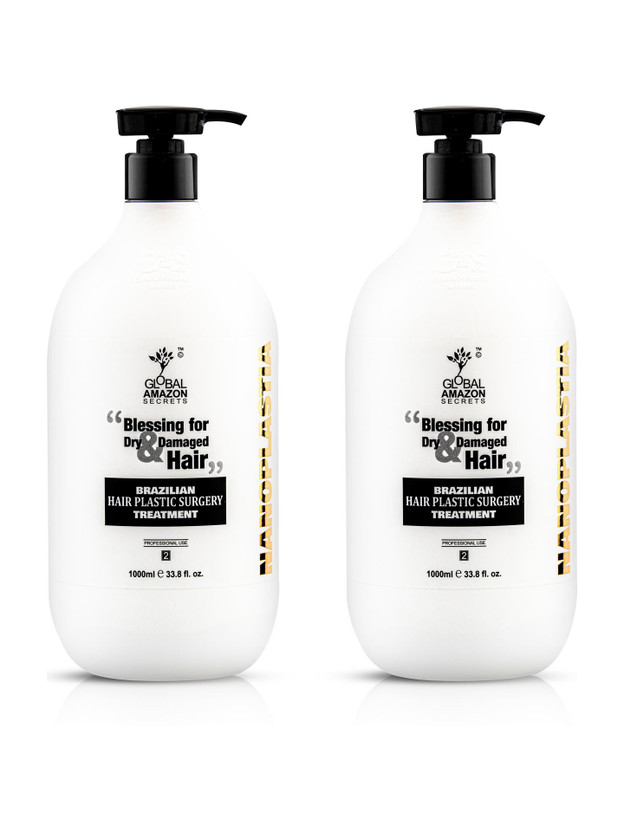 Global Amazon Secrets Brazilian Nanoplastia Treatment , NEW & ORIGINAL Packaging(Pack of 2)(2000 ml)
