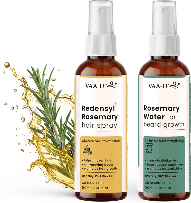 VAA-U VAA-U 3% Redensyl Advanced Hair Spray 100ml, Beard Growth Spray 100ml | Pack of 2(200 ml) - Flipkart Deal