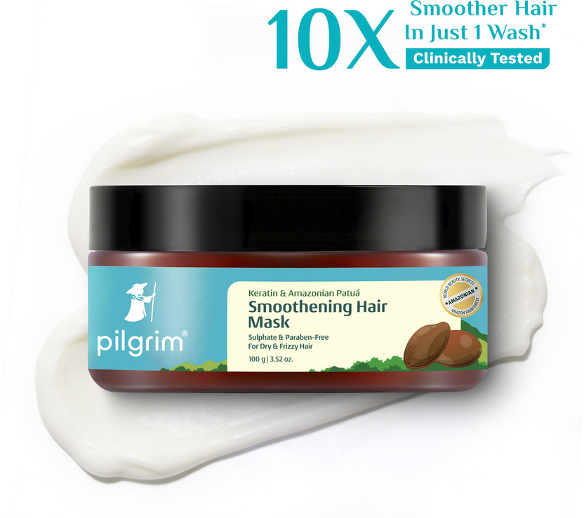 Pilgrim Patuá & Keratin Smoothening Hair Mask For Dry & Frizzy Hair For Women & Men(100 g)