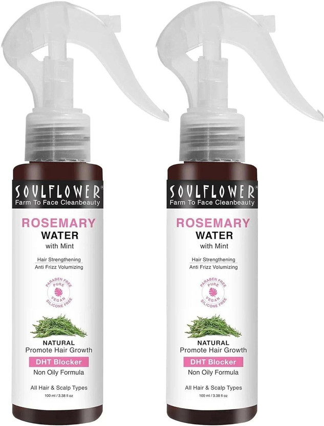 Soulflower Rosemary Water with Mint - Pack of 2(200 ml)