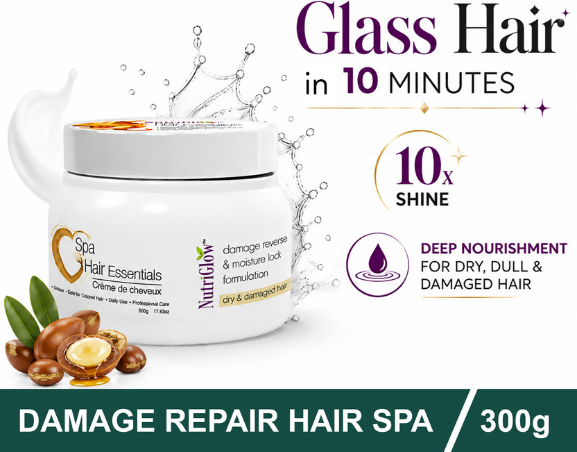 NutriGlow NutriGlow Spa Cream for Dry & Damaged Hair with Moisture Lock Formulation(300 g) - Flipkart Deal