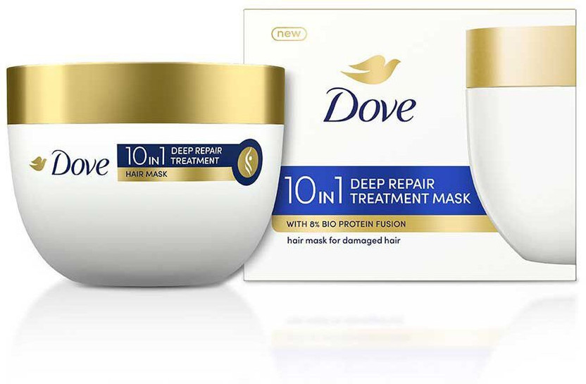 DOVE 10 In 1 Deep Repair Treatment Hair Mask, For Damaged Hair(300 ml)