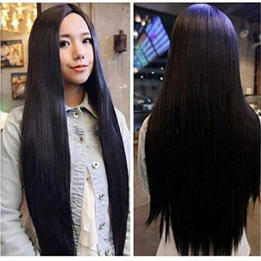 FLUSHIA Wavy  Wigs For Women Full Head | Artificial  Black Hair Extension