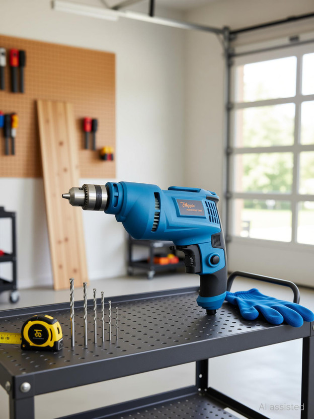 Hillgrove 100% Copper Winding All Purpose 10mm Hammer Impact Drill Machine Wood/Concrete with Reverse Rotation and Variable Speed Pistol Grip Drill HGPD2M4 Impact Driver(10 mm Chuck Size, 500 W)