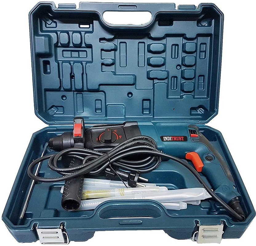 Inditrust 100% Copper Winding (1250w) 900W Heavy Duty Rotary Hammer Machine with 3 modes Pistol Grip Drill(26 mm Chuck Size)
