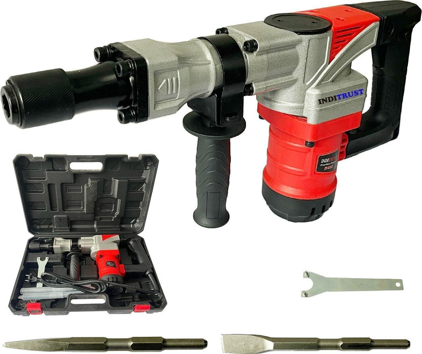 Inditrust 7kg 6 months warranty Electric Demolition Hammer, 2000W, 360° Rotating Handle Anti vibration control handle, 2900 RPM with 6 MONTHS WARRANTY Hammer Drill(17 mm Chuck Size, 2000 W)