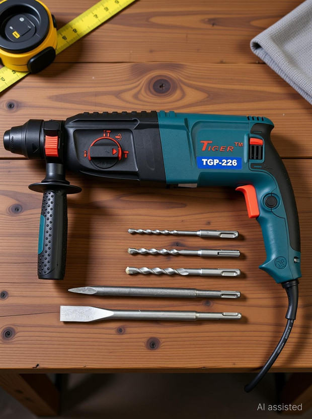 TIGER Heavy duty Capacity: TGP-226 Rotary Hammer Drill(26 mm Chuck Size, 1200 W)