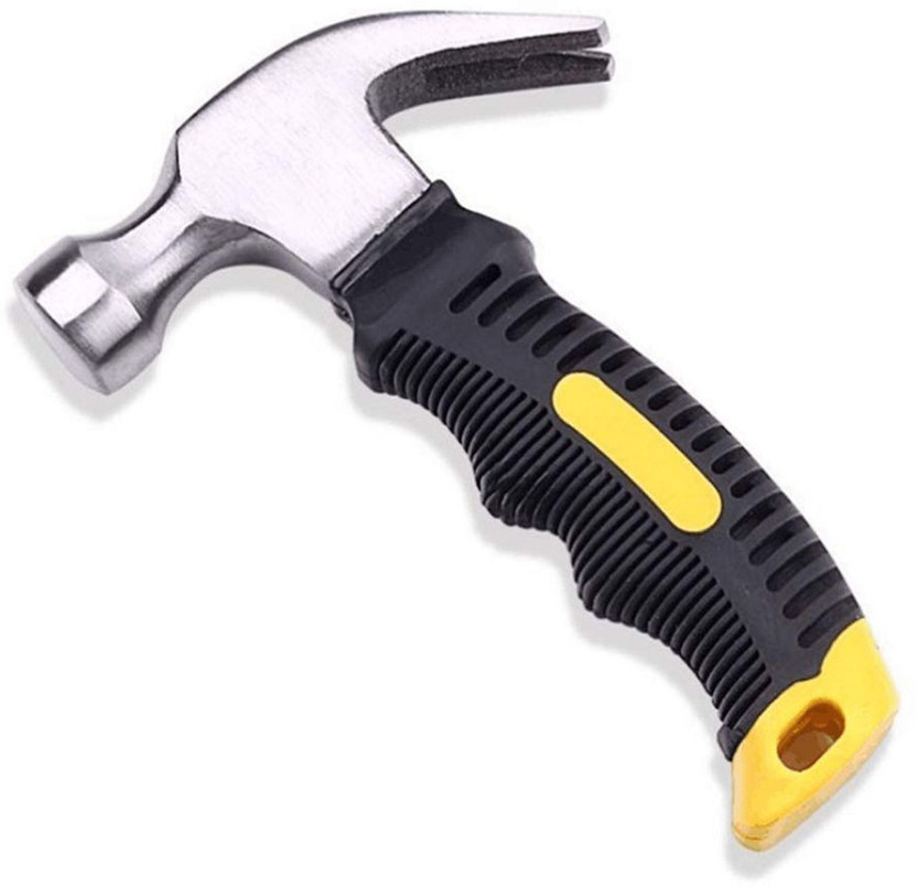DeoDap Mini Claw Hammer Short Handle Plastic Grip for Repairs Craft and Home Use Mini Claw Hammer Short Handle Plastic Grip for Repairs Craft and Home Use Straight Claw Hammer(0.3 kg)