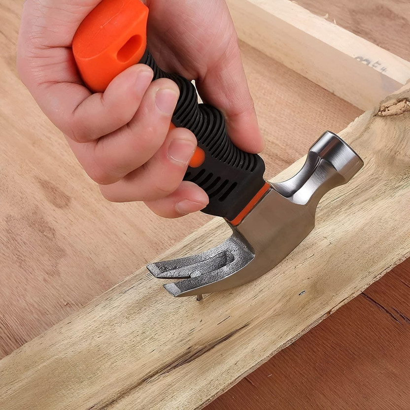 DeoDap Mini Claw Hammer Short Handle Plastic Grip for Repairs Craft and Home Use Mini Claw Hammer Short Handle Plastic Grip for Repairs Craft and Home Use Straight Claw Hammer(0.3 kg)