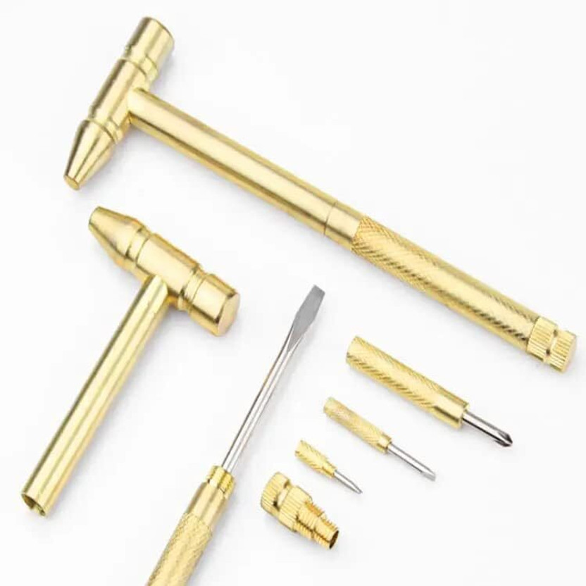 KVVTRADES Small Metal Hammer 648 5-in-1 Multi Tool Hammer Ball Peen Hammer(0.1 kg)