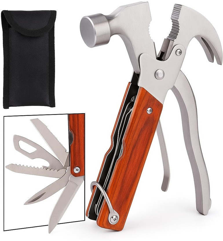 ARKONNECT 10 in 1 Multi-Functional Pocket Hand Tool Set Axe Hammer 10 in 1 Multi-Functional Pocket Hand Tool Set Axe Hammer Straight Claw Hammer(1 kg)