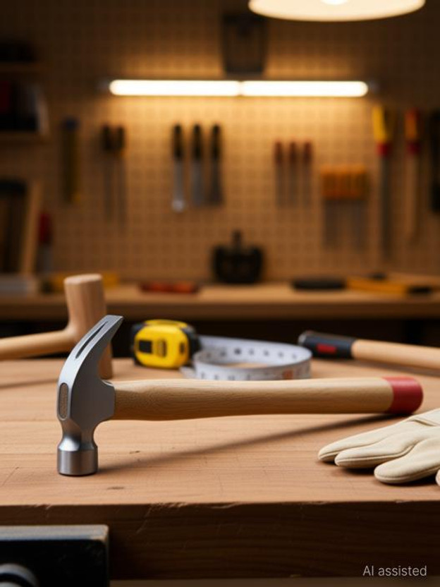 fizzcut 300 Gram Hammer{Hathhodi} Wood Handle Hammer is Carbon Metal Hammer{Hathodi} 300 Gram Use in Domestic and Professional Work Both Speciality Hammer(0.44 kg)