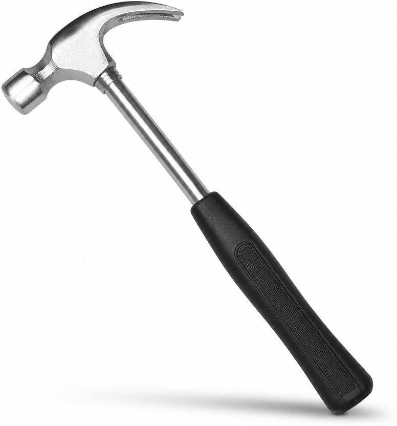 ASRYD Carpenter Tools for Wood Work Home and Professional Combination Claw Flat Head Claw Hammer with Steel Shaft for Masonry, Woodwork, Fittings for Home, Curved Claw Hammer(0.3 kg)