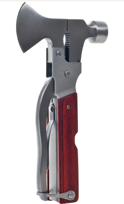 ZITTY Multifunction hammer Stainless Steel Multi-Tool Axe Hammer, Upgraded 14 In 1 Portable Hatchet Tool Speciality Hammer(0.275 kg)