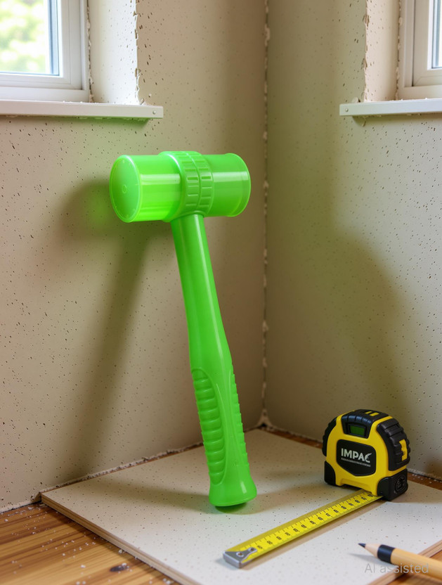 HIGH IMPAC Rubber Mallet Hammer with Non-Slip Comfortable Grip Handle Soft Face Hammer for Tiles and Other Work Mallet Mallet(0.5 kg)
