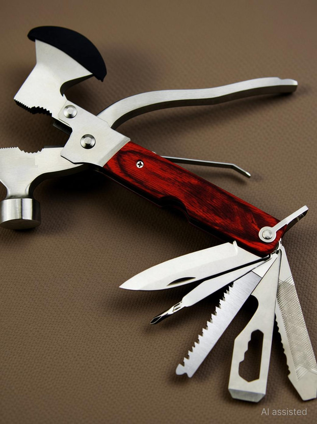 Inditradition Inditradition 10 In 1 Multi-functional Pocket Hand Tool Set (Axe Hammer,Stainless Steel) Speciality Hammer(0.4 kg) - Flipkart Deal