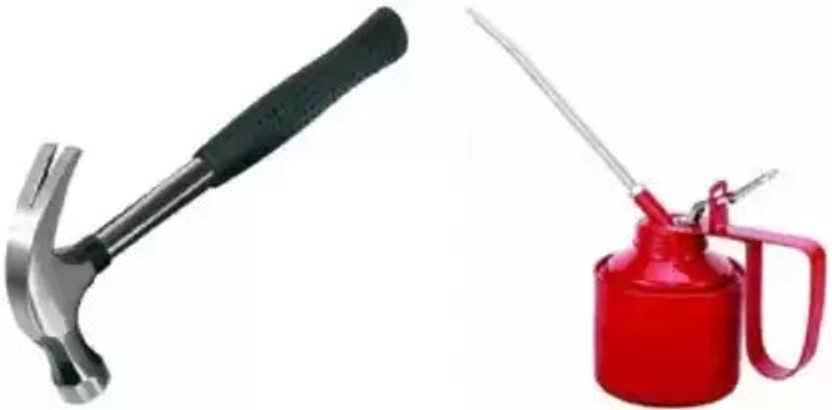Exotic Arcade Combo of Pipe Claw Hammer 1/2 Lb and Oil Can 1/2 Pint || Best Quality Hand Tools Kit || Curved Claw Hammer(0.48 kg)
