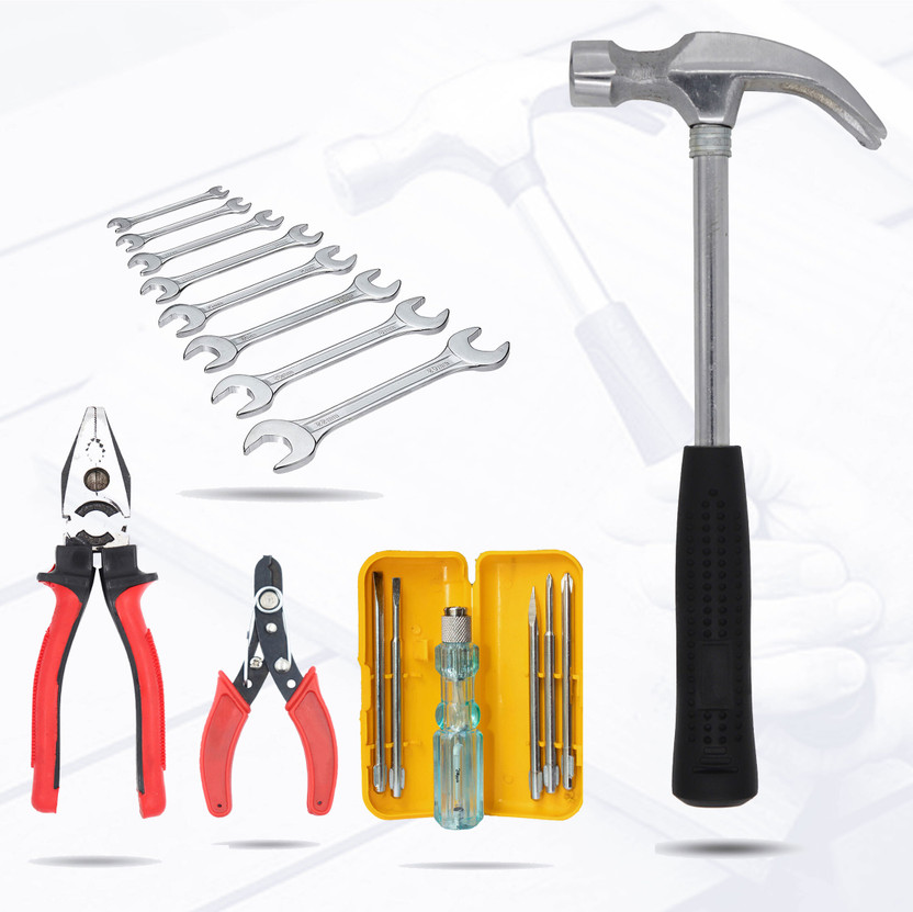 Hillgrove HGCM197M1 High Durable Claw Hammer with 5in1 Screwdriver| Wire Cutter|Wrench Set HGCM197M1 High Durable Claw Hammer with 5in1 Screwdriver| Wire Cutter|Wrench Set Curved Claw Hammer(1.65 kg)