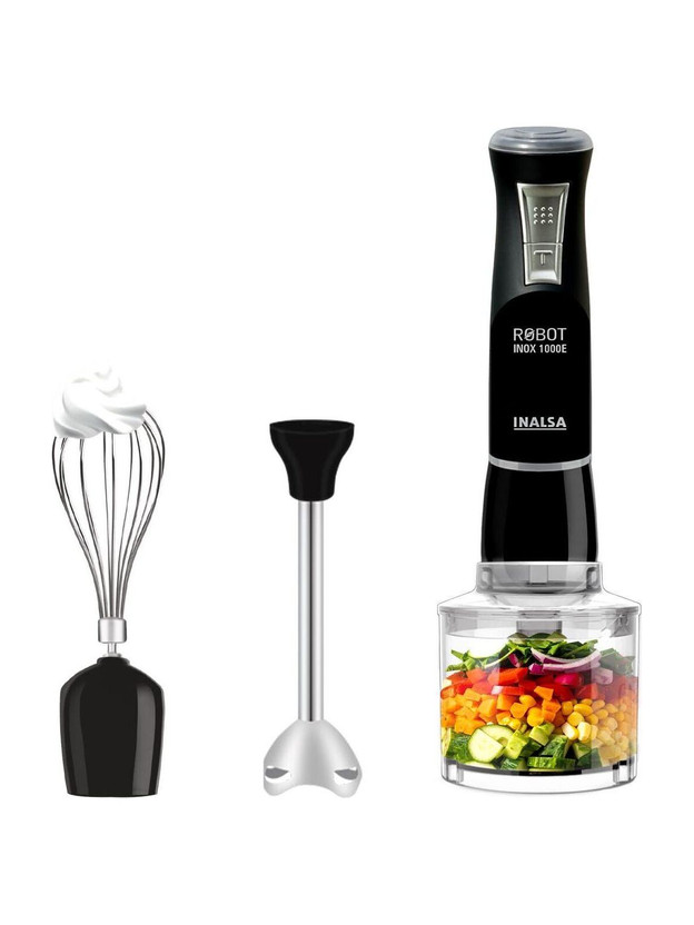 Inalsa Inalsa 1000 W Silver, Black Hand Blender(Robot Inox 1000E with Chopper DC Motor) - Flipkart Deal