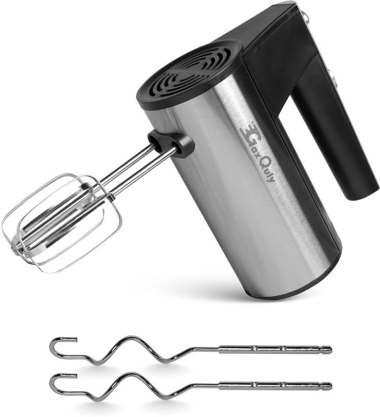 GaxQuly 500 W Black & Silver Electric Whisk(500 watt Hand Mixer Beater Blender Electric Cream Maker for Cakes)