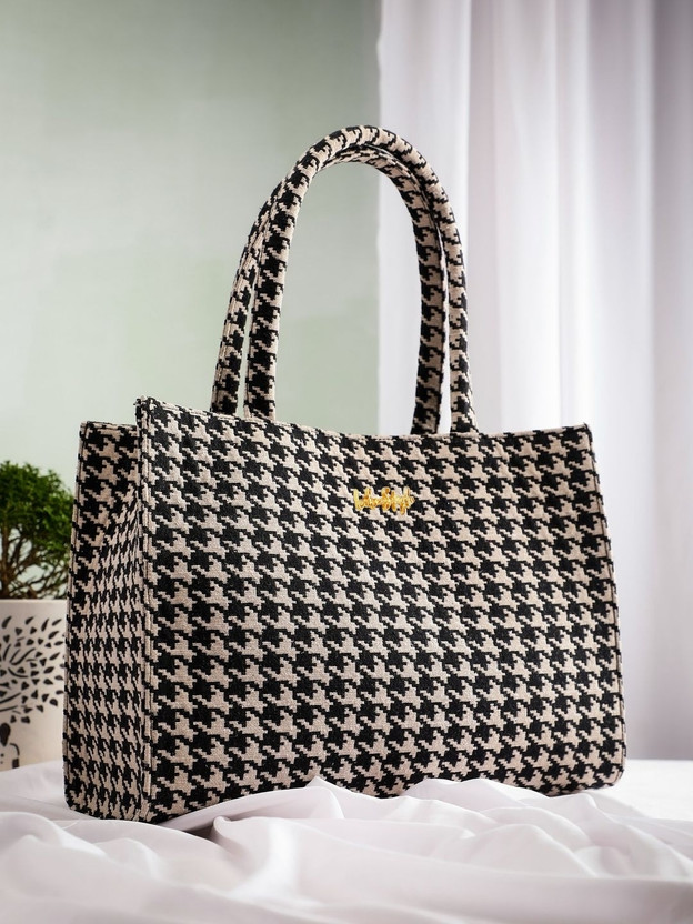 Live Fashion Women Beige, Black Shoulder Bag