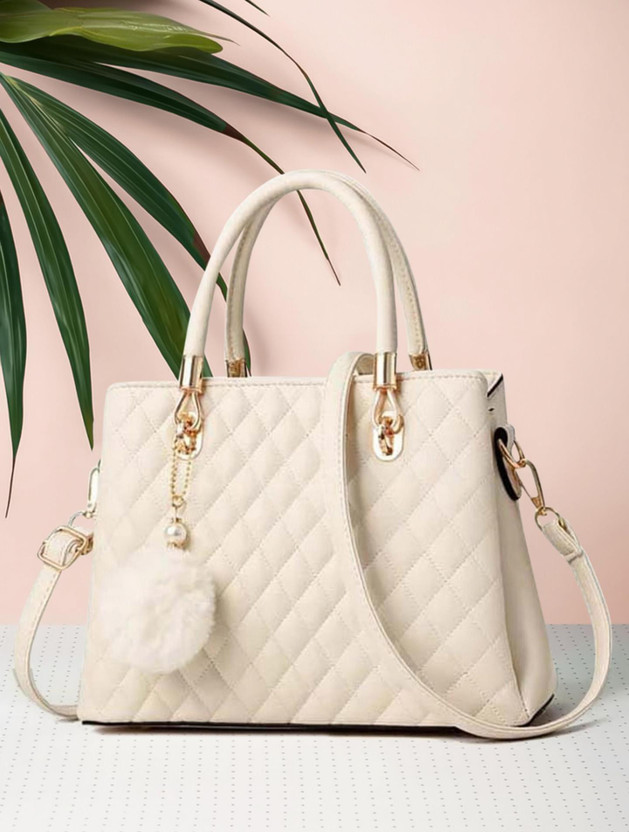 khatushyam collection Women White Hand-held Bag