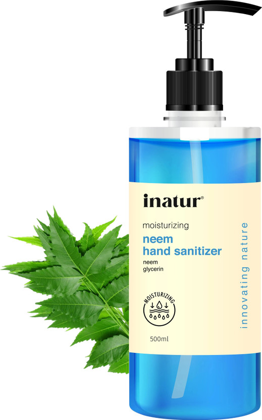 inatur Moisturising With Neem Extract, Kills 99.9% Germs Hand Sanitizer Pump Dispenser(500 ml)