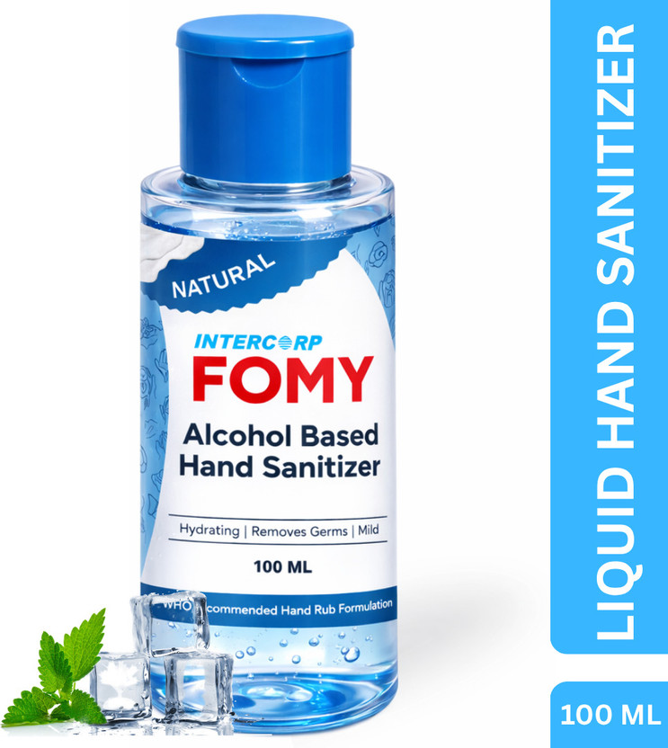 Intercorp Fomy Alcohol Based  | Natural Fragrance | Disinfectant Liquid | Gentle Hand Sanitizer Bottle(100 ml)